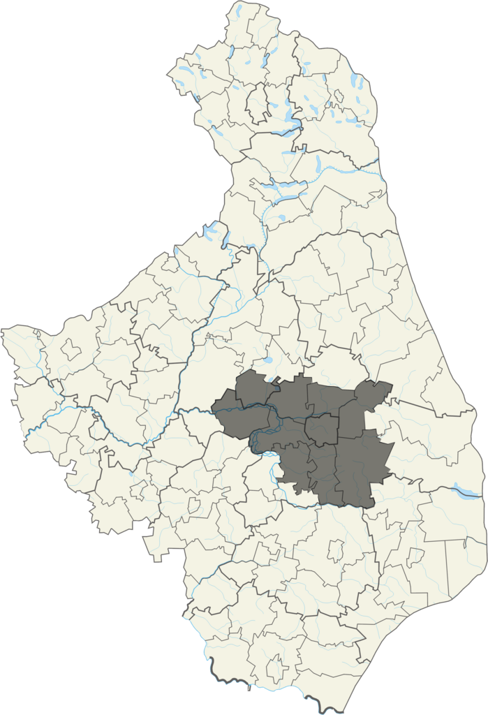 Mapa obszaru działania w województwie podlaskim